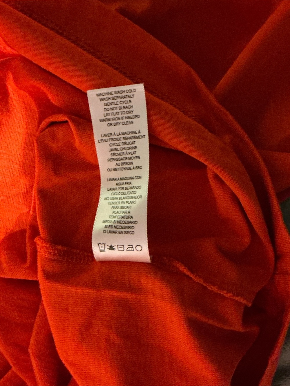 FRAME
Draped Knit Mini Dress in Red/Orange Sz L - Picture 9 of 9
